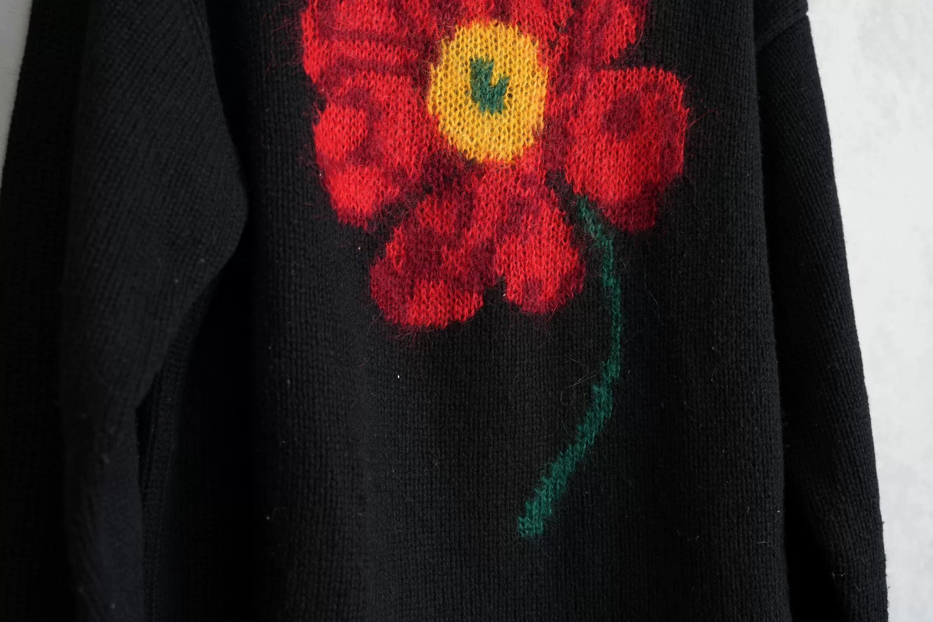 Yohji Yamamoto 95AW Floral Turtleneck Sweater — front