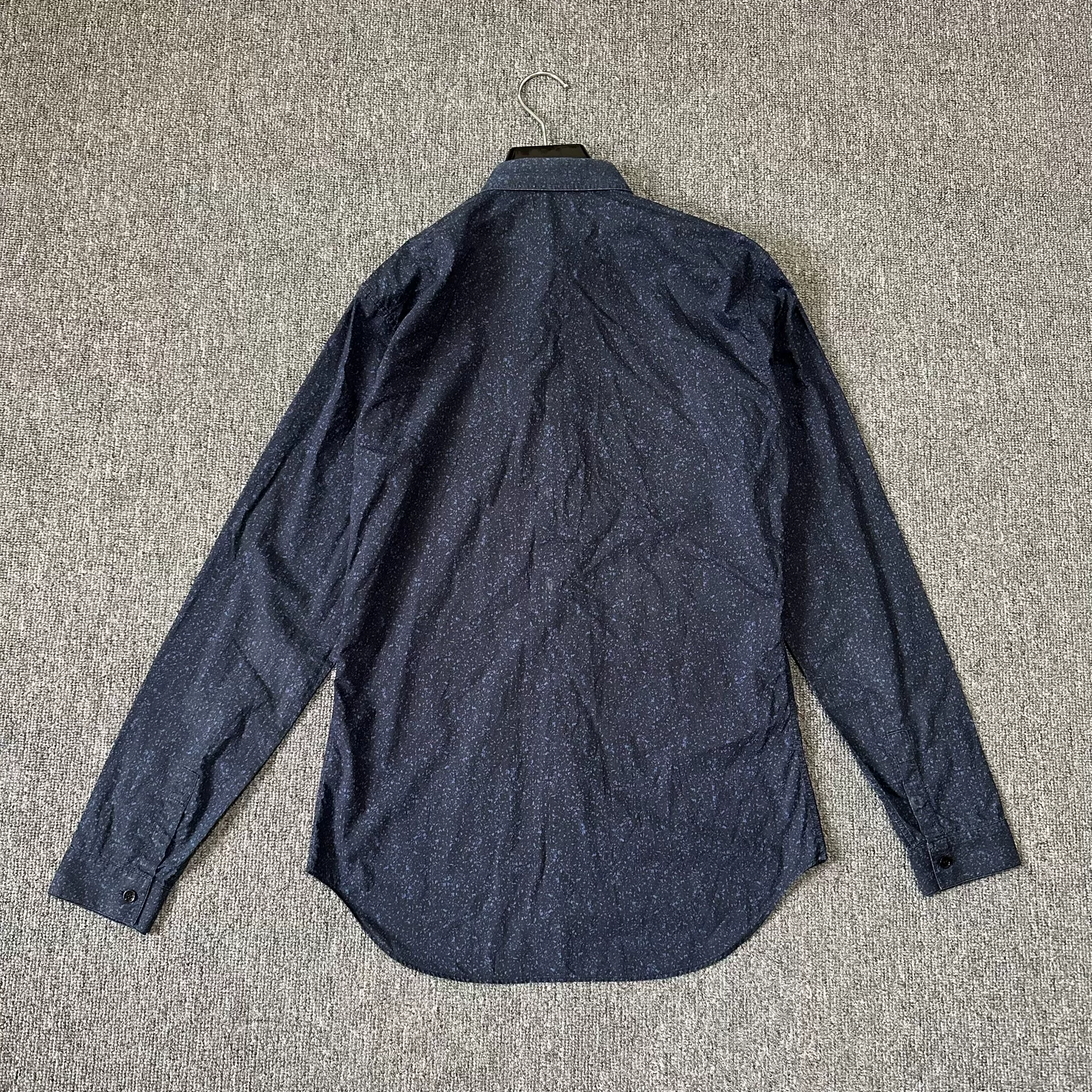 Dior Dark Blue Splatter Long-Sleeve Shirt — detail