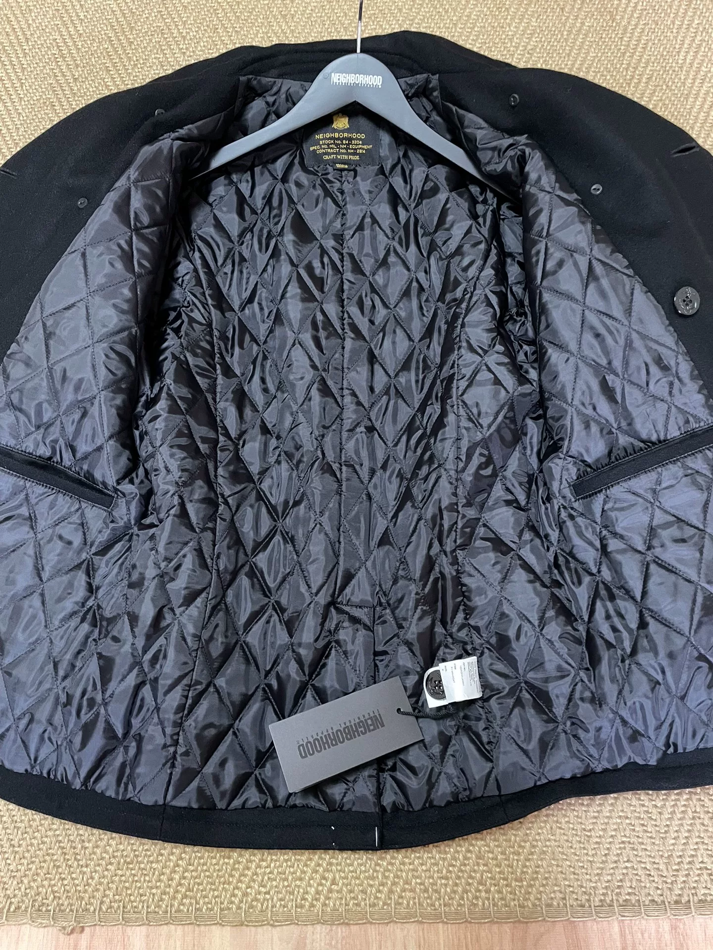 Neighborhood Wool Double-Breasted Coat — back