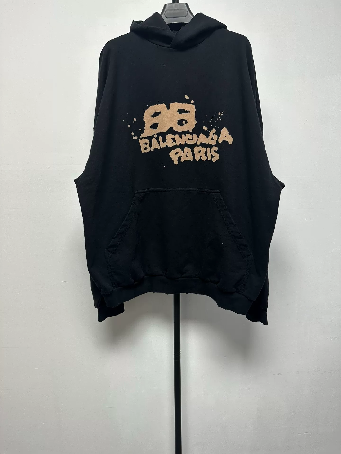 Balenciaga BB Paris Print Cotton Hoodie