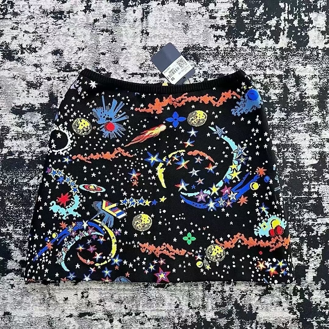 Louis Vuitton Planet Graffiti Knit Skirt