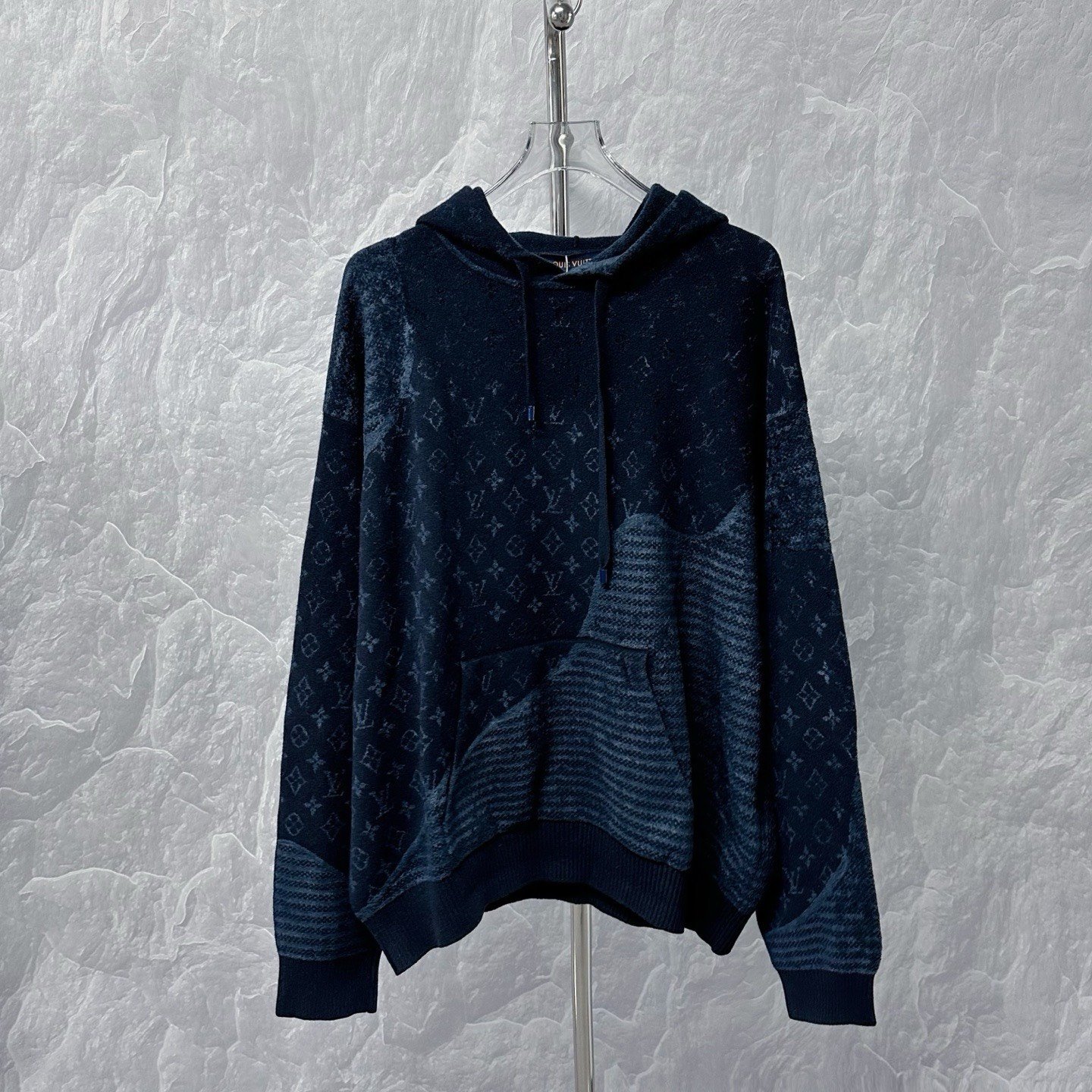 Louis Vuitton SS26 Patchwork Logo Wool Hoodie