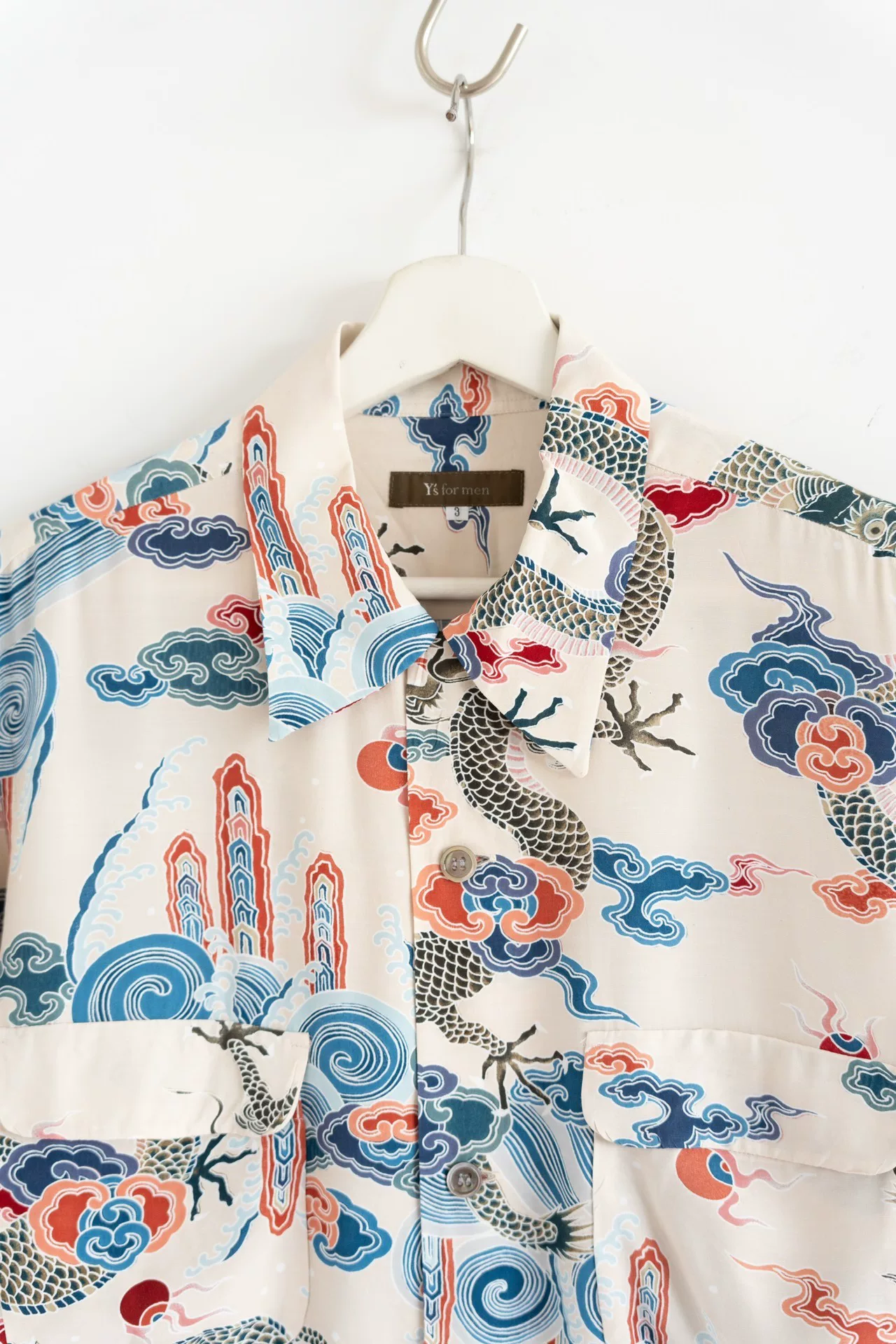 Yohji Yamamoto 00s Dragon Print Shirt — detail