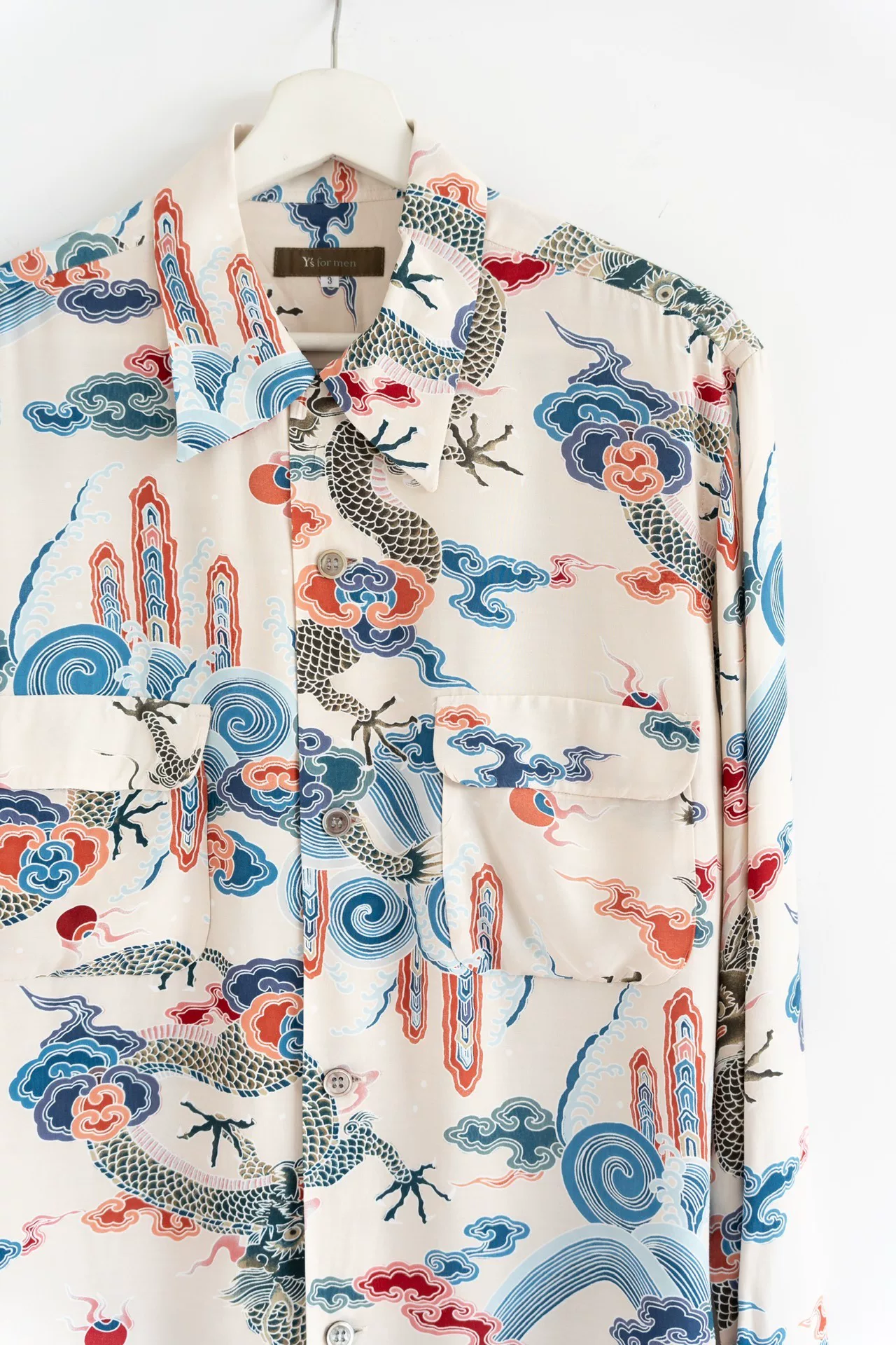 Yohji Yamamoto 00s Dragon Print Shirt — back