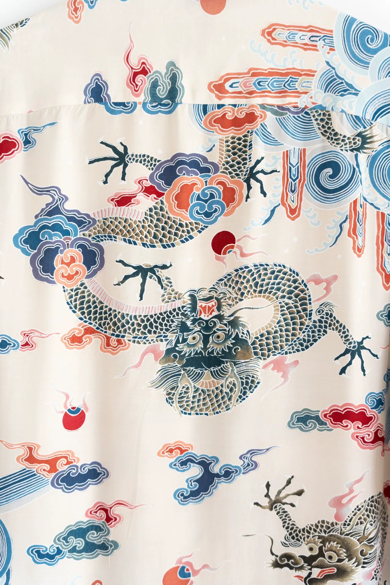 Yohji Yamamoto 00s Dragon Print Shirt — label