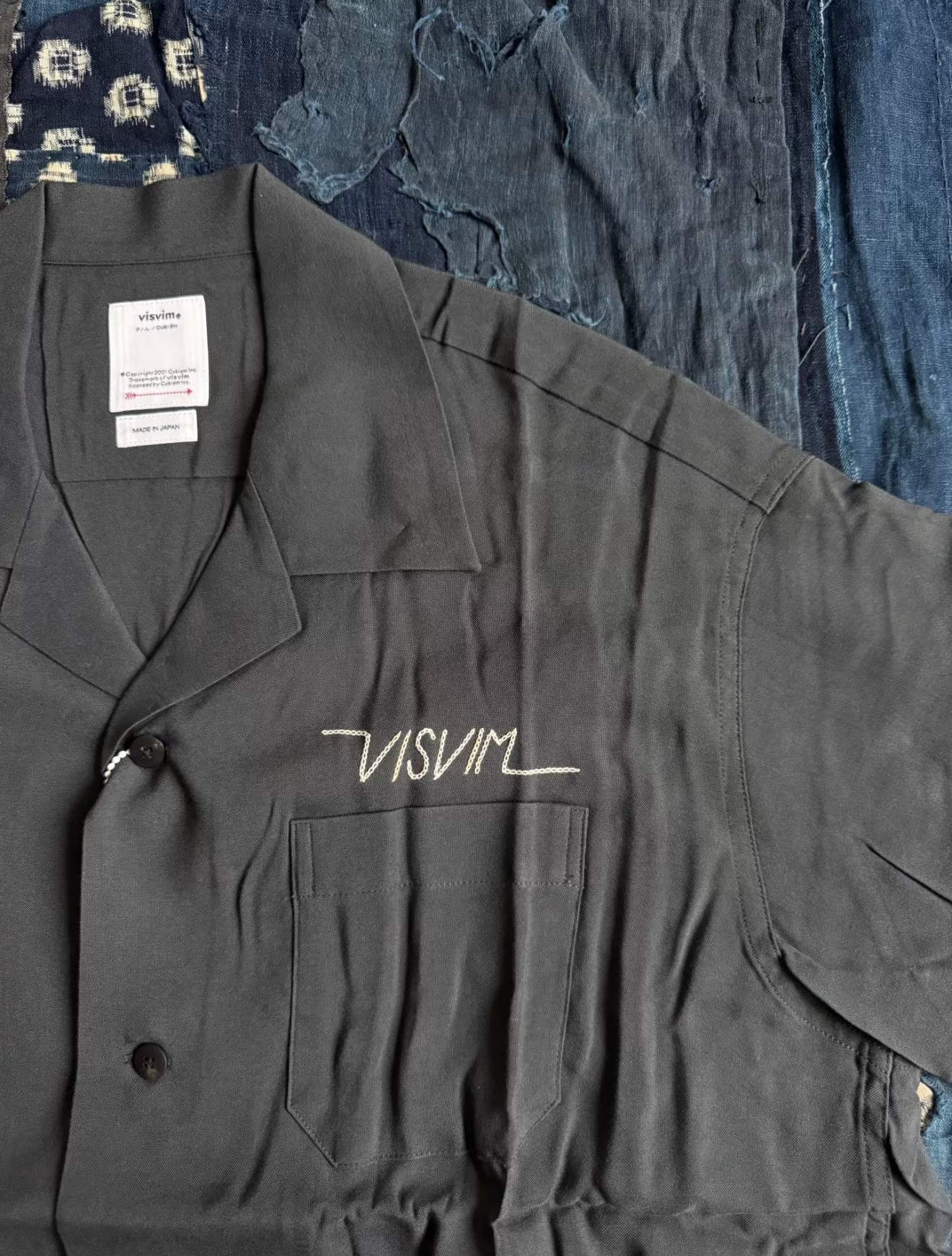 VISVIM 25AW COPA Silk Embroidered Shirt — detail