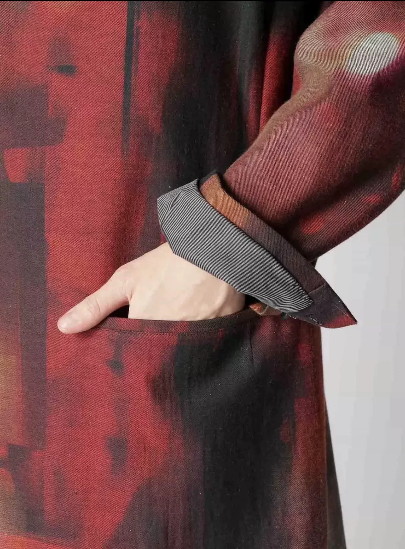 Yohji Yamamoto 23SS Abstract Coat — label