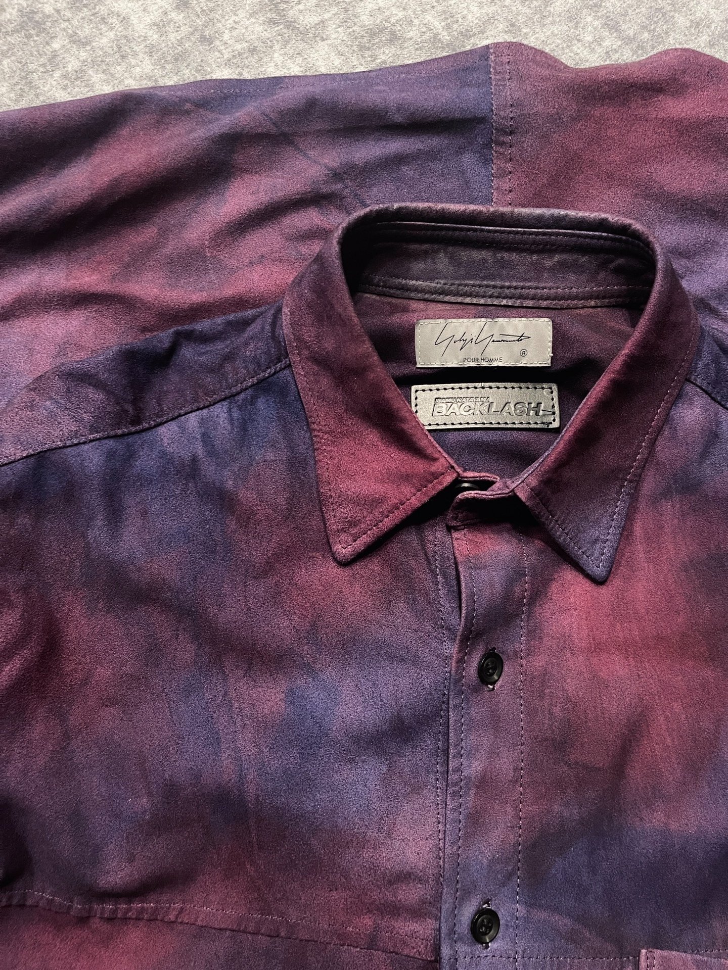 Yohji Yamamoto X Backlash 22SS Leather Shirt — label
