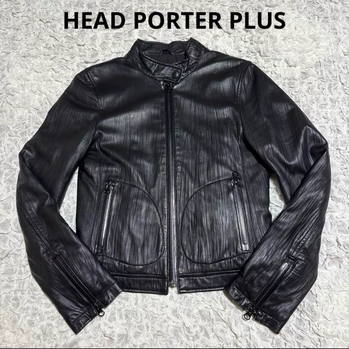Head Porter Plus Wrinkle Leather Jacket