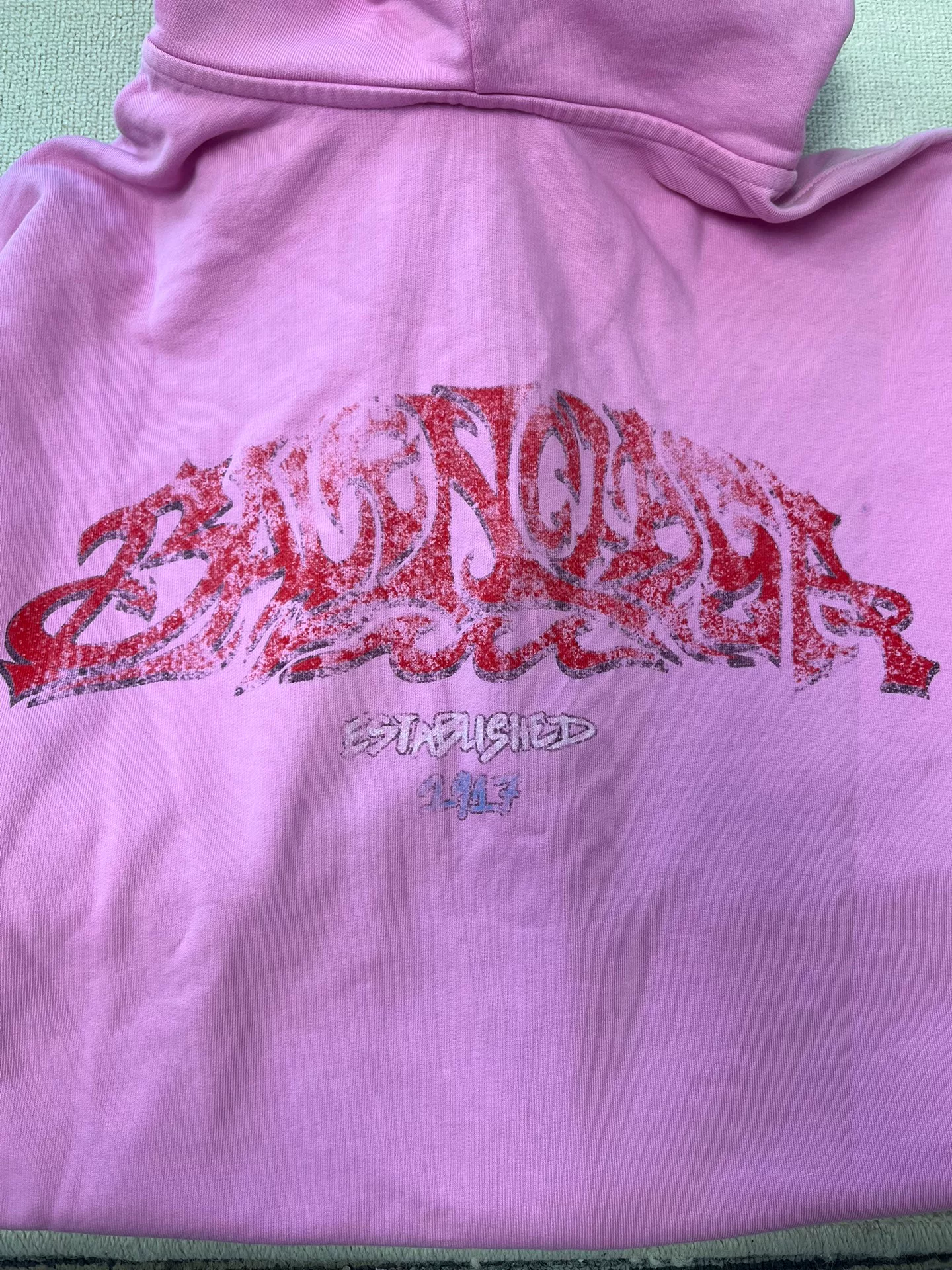 Balenciaga Disaster Flame Zip Hoodie — detail