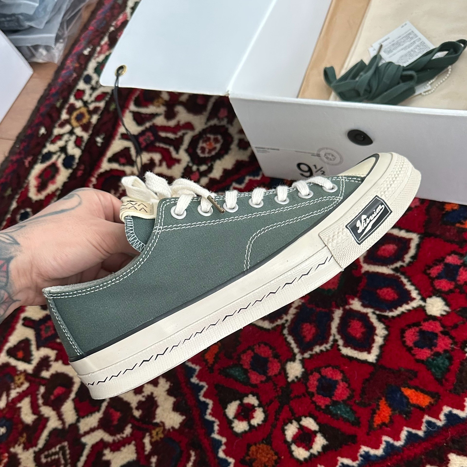 Visvim 23AW Skagway Low Canvas Shoes — detail