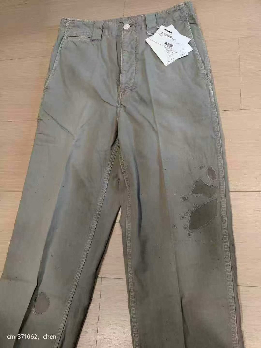 VISVIM 25SS Wide Chino Pants Crash — detail