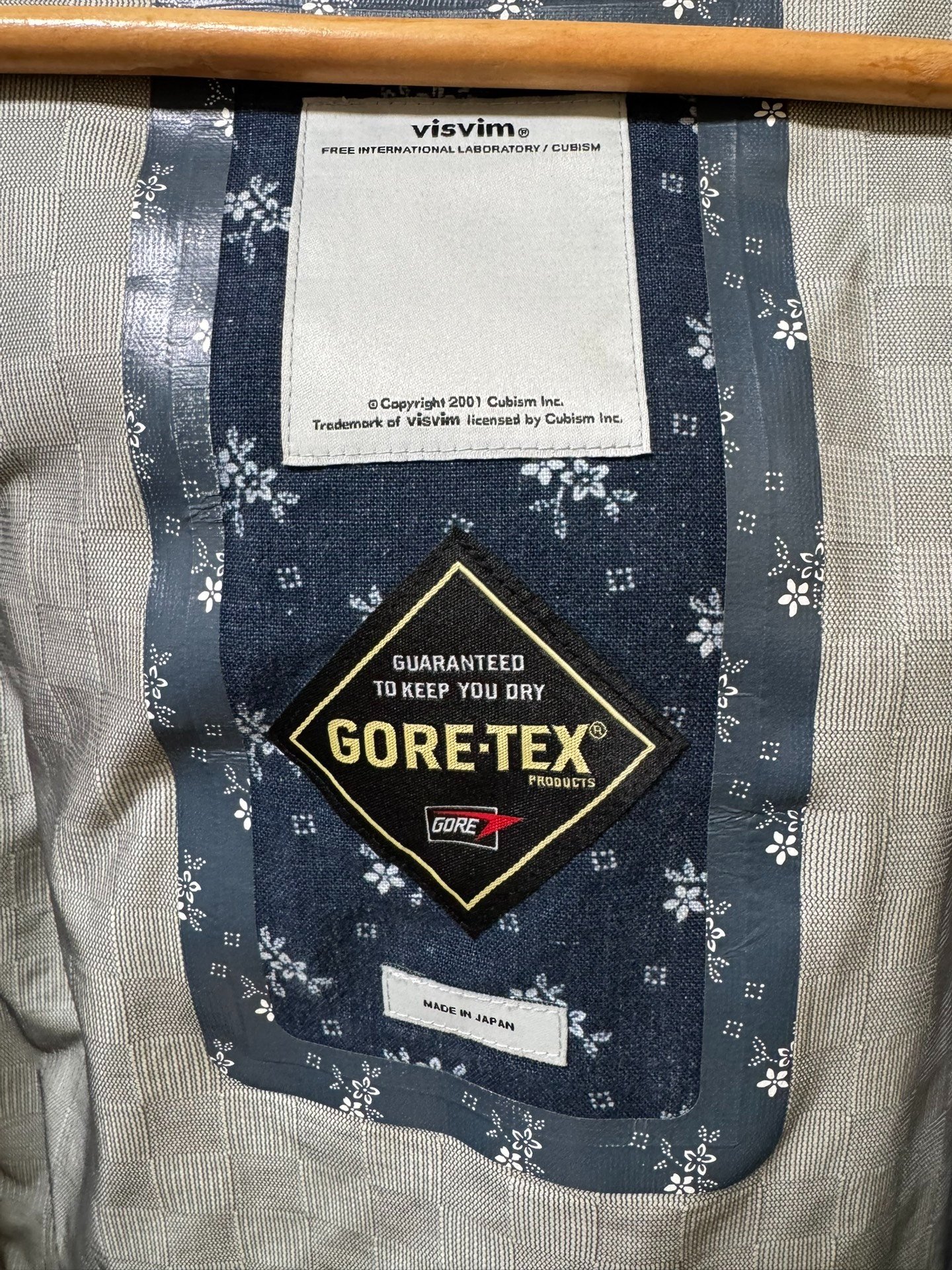 visvim awol smock 3L Gore-Tex coat — label