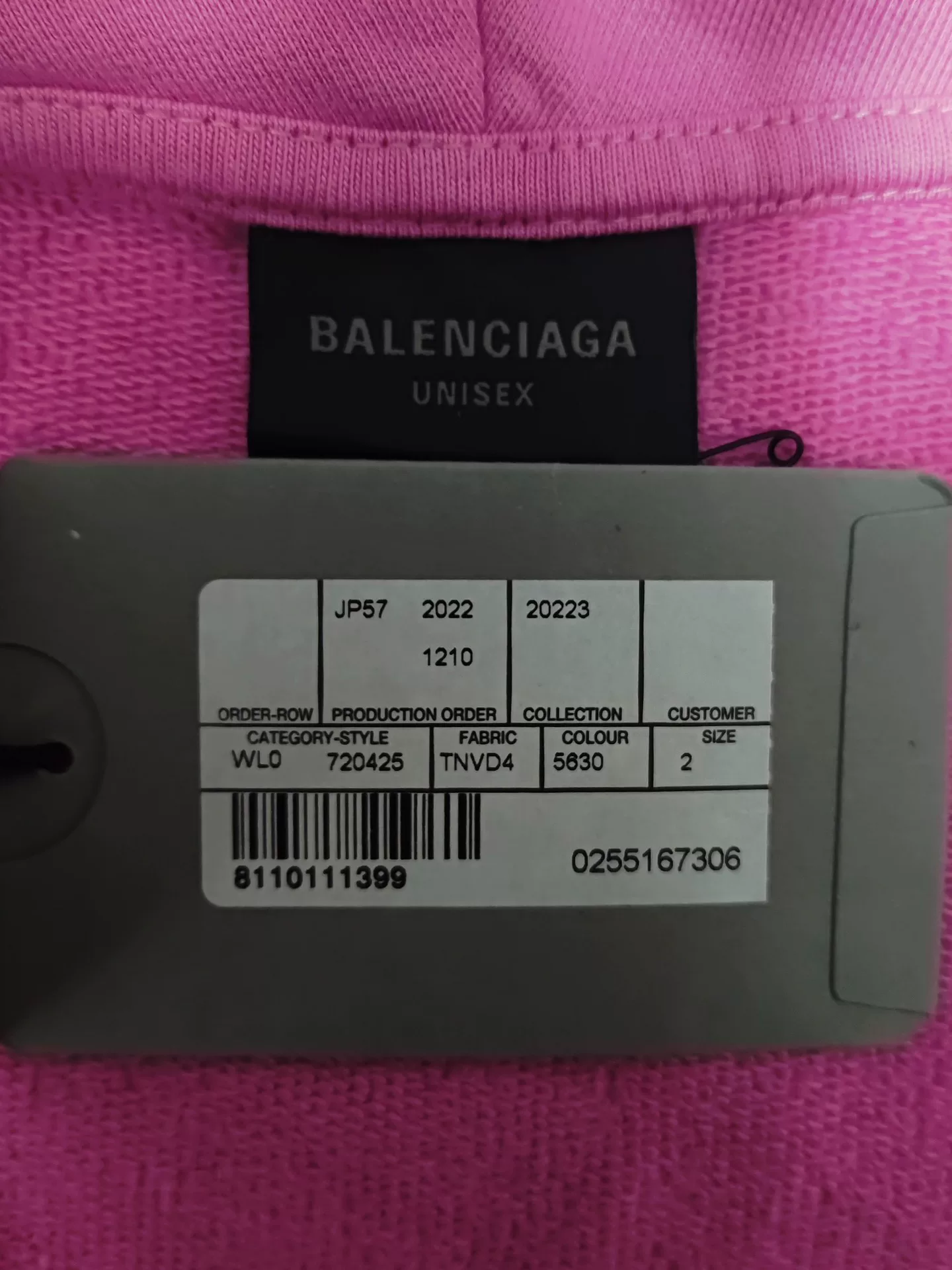 Balenciaga Pink Horse Zip-Up Hoodie — detail