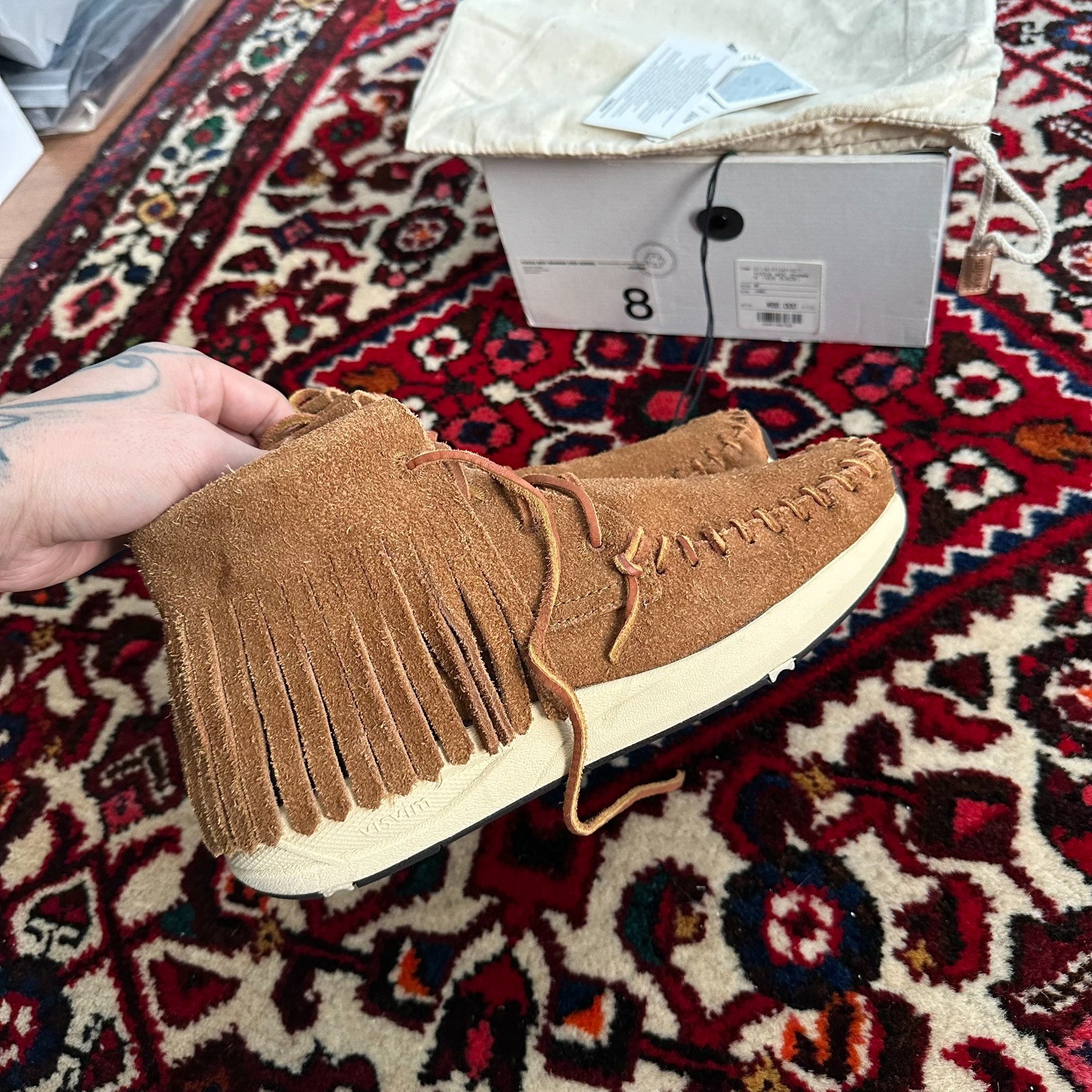 VISVIM 18SS YUCCA MOC SHAMAN SUEDE — detail