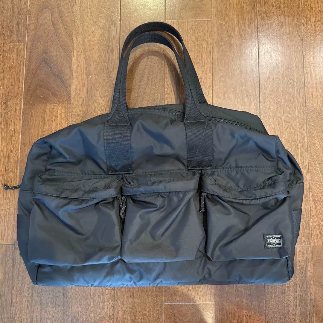 PORTER 2WAY Black Duffle Bag