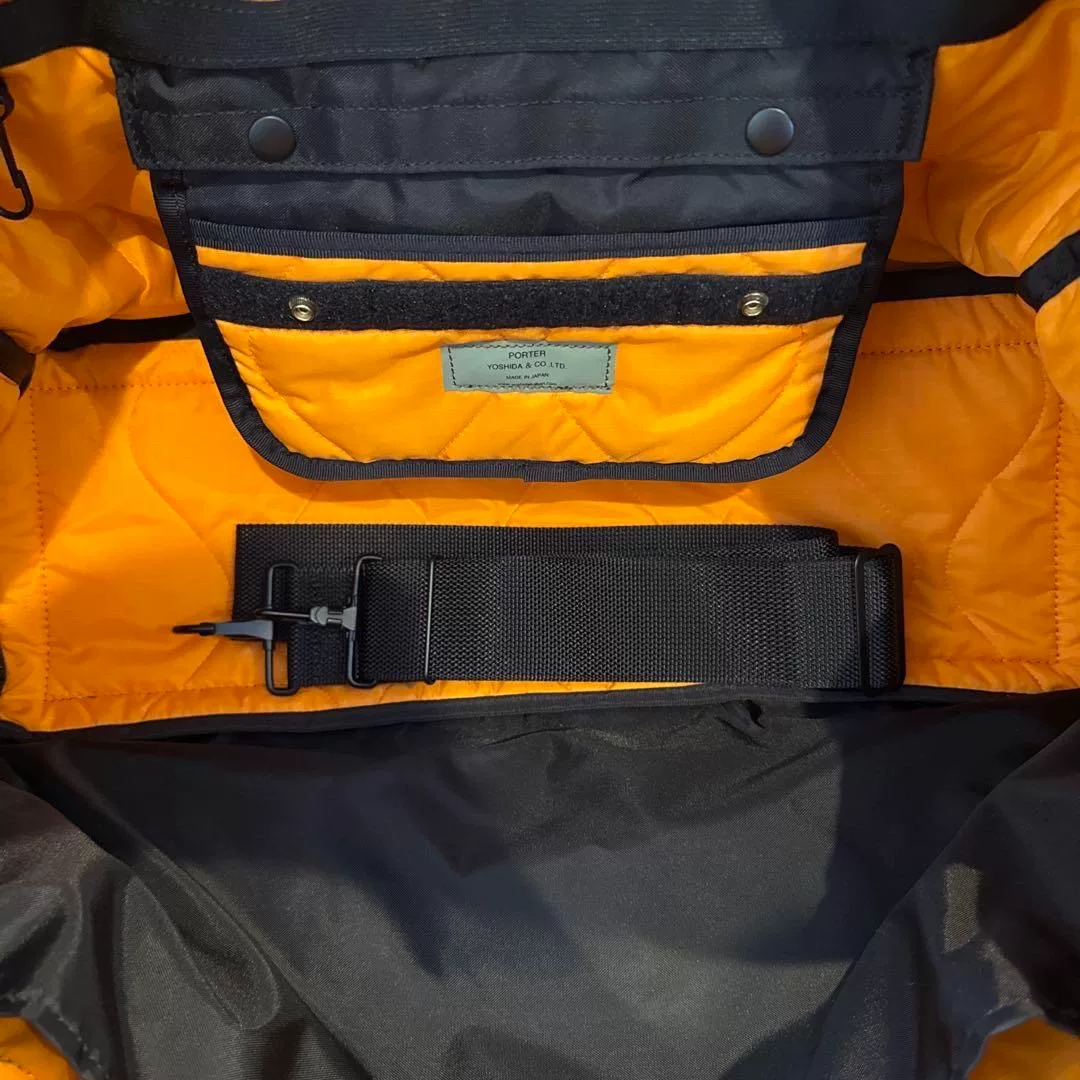 PORTER 2WAY Black Duffle Bag — back