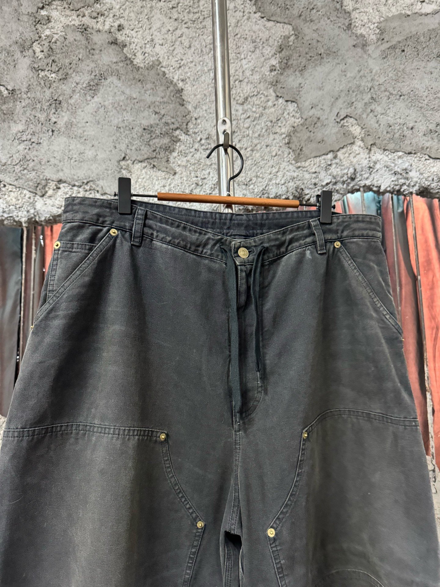 Balenciaga Distressed Destroyed Logger Pants — back