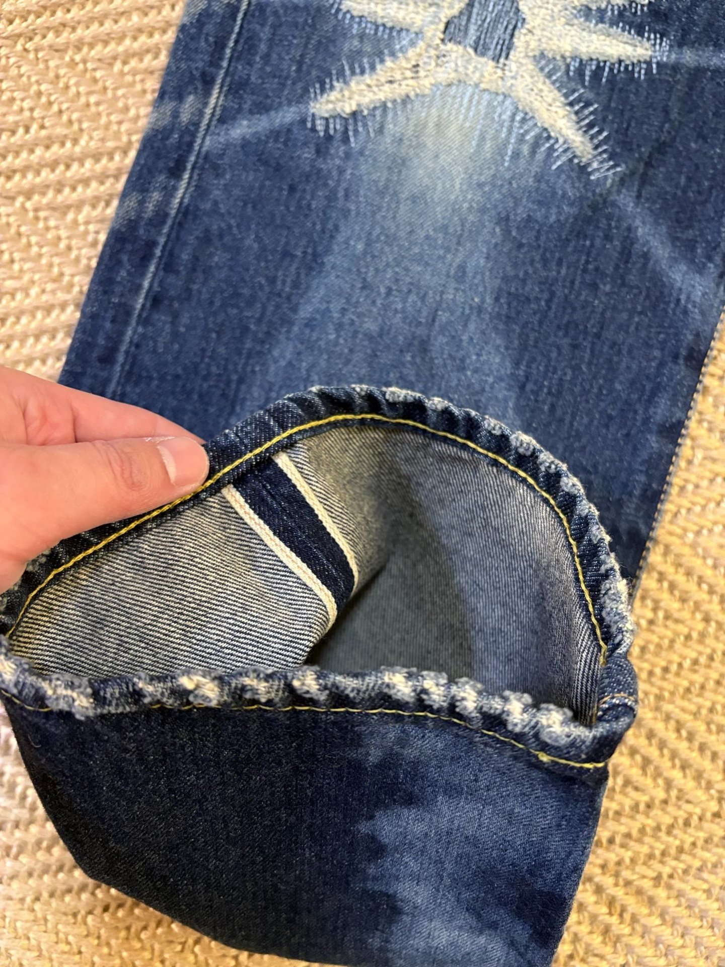 Vanquish Fragment Denim Jeans — label