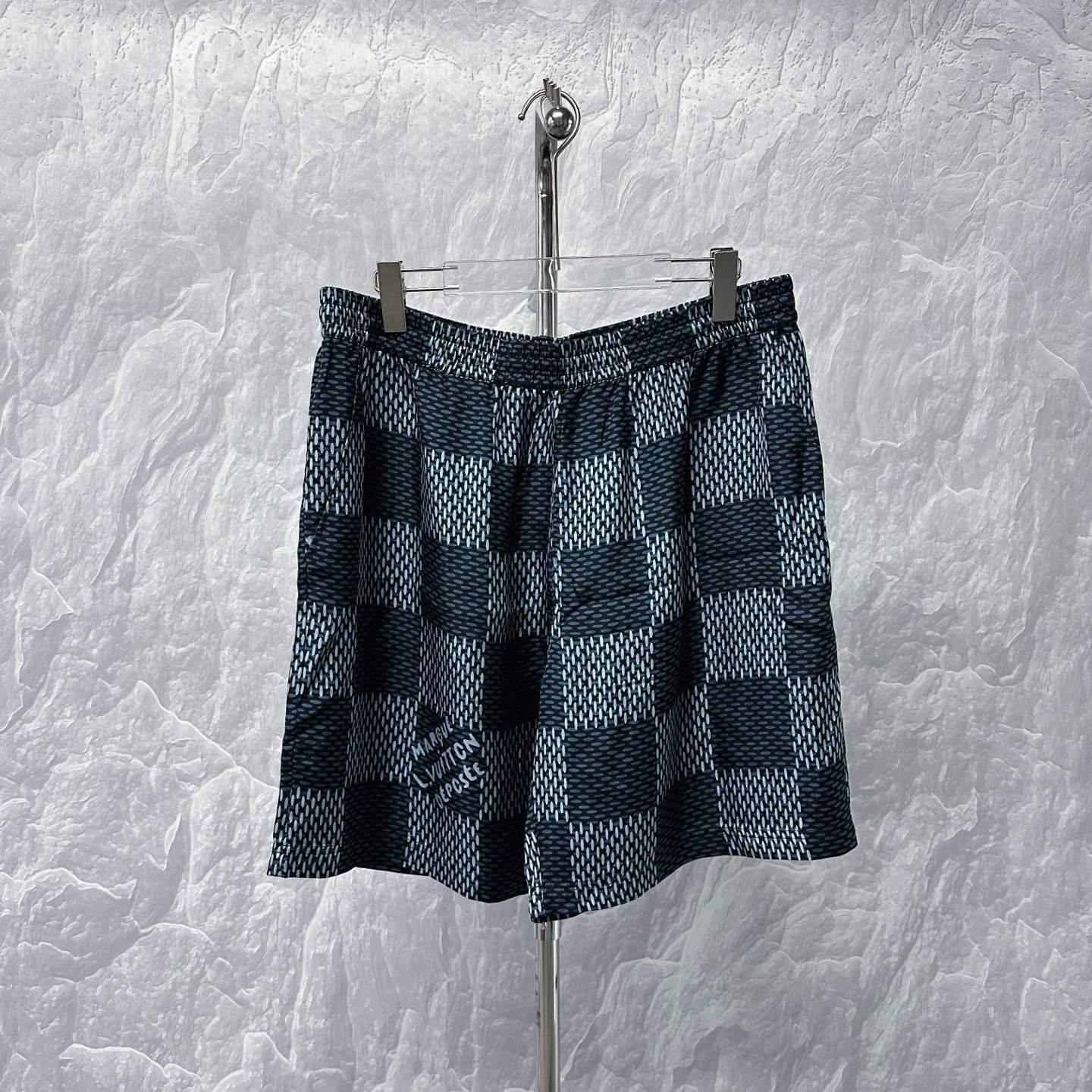 Louis Vuitton FW25 Damier Silk Shorts