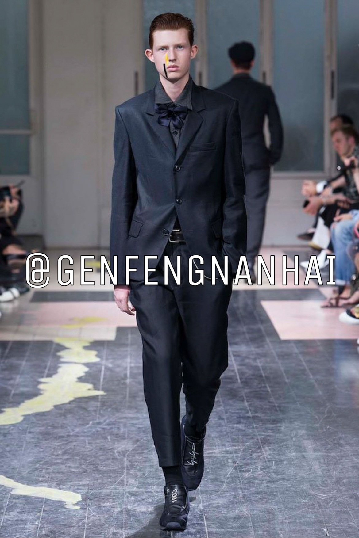 Yohji Yamamoto 2016 SS Agent White Stripe Blazer — detail