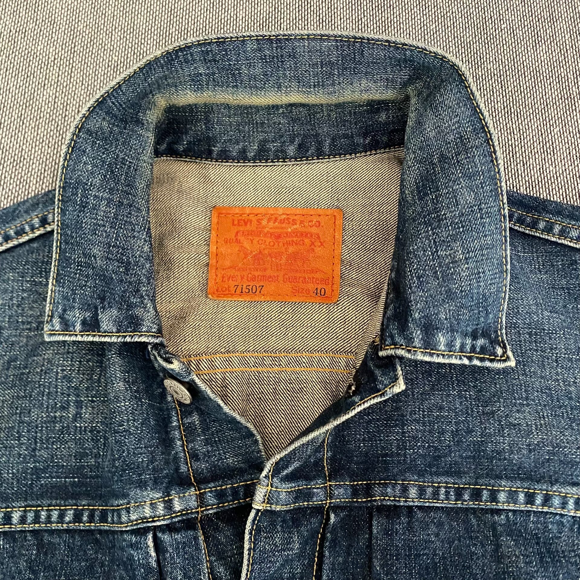 Levi's LVC 507xx J02 Japan Denim Jacket — detail