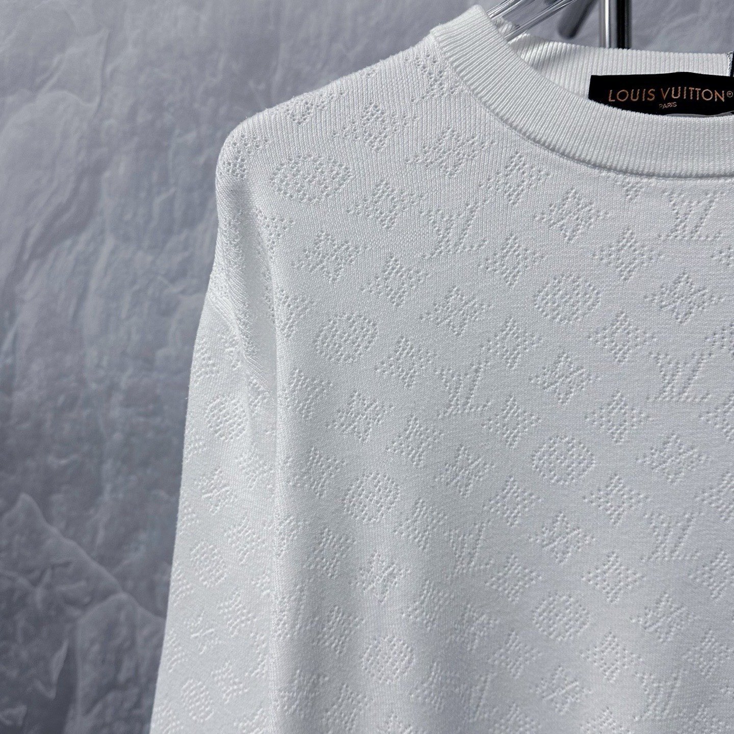 Louis Vuitton SS25 Openwork Knit Top — detail