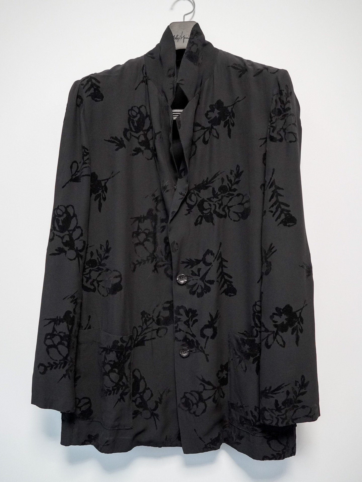 Yohji Yamamoto 1997SS Velvet Floral Blazer — front