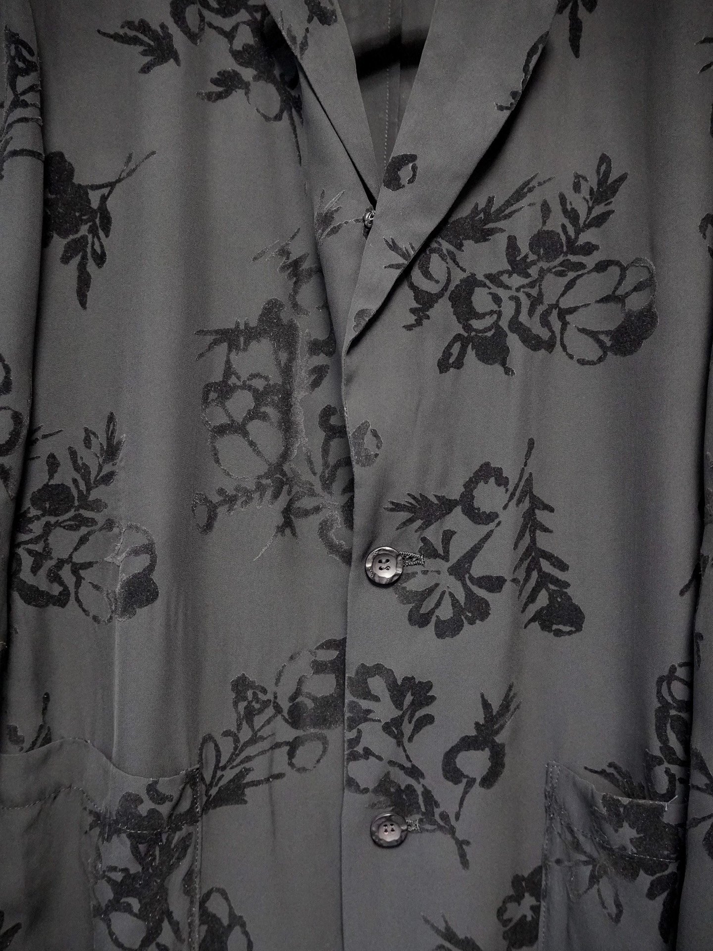 Yohji Yamamoto 1997SS Velvet Floral Blazer — back