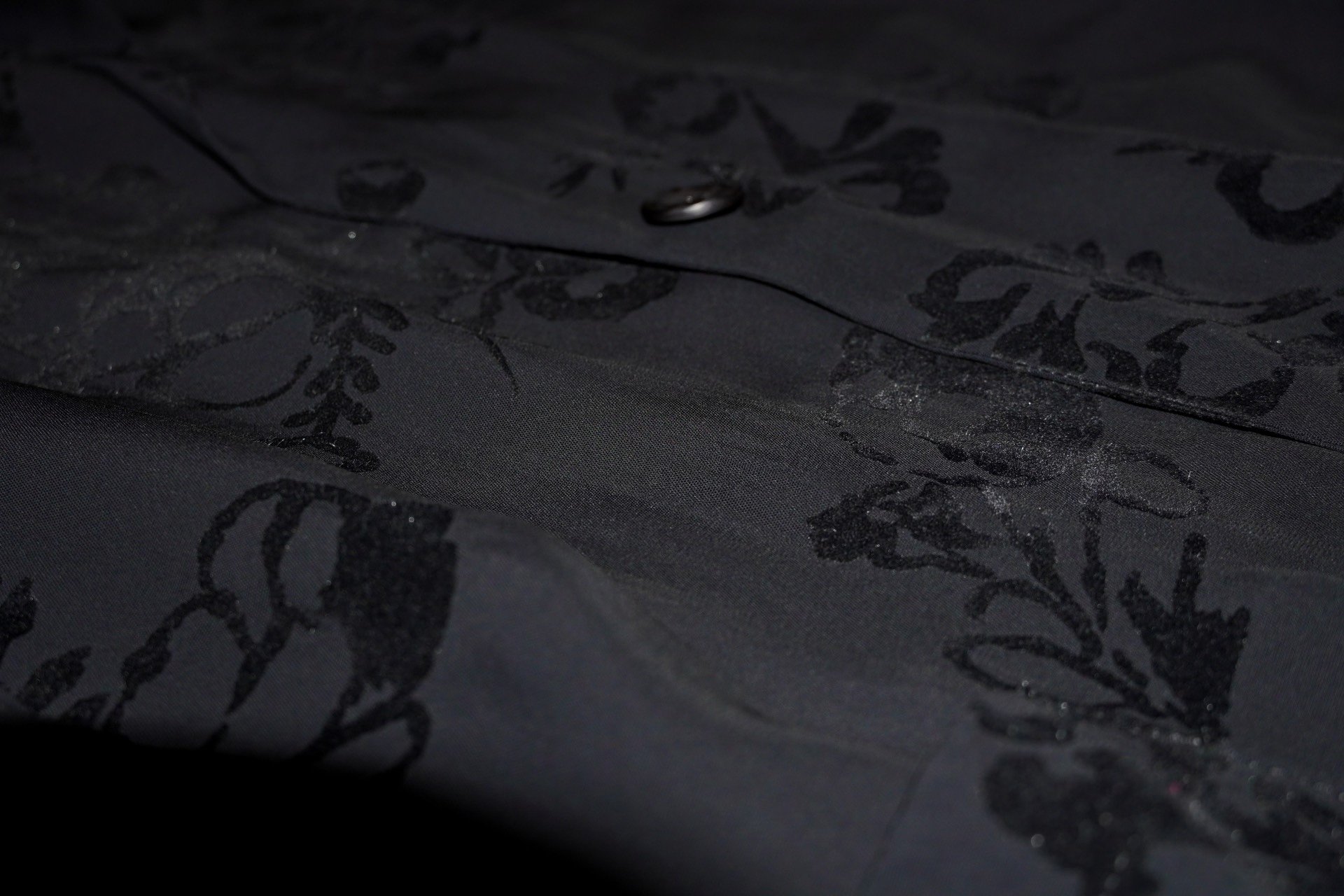 Yohji Yamamoto 1997SS Velvet Floral Blazer — label