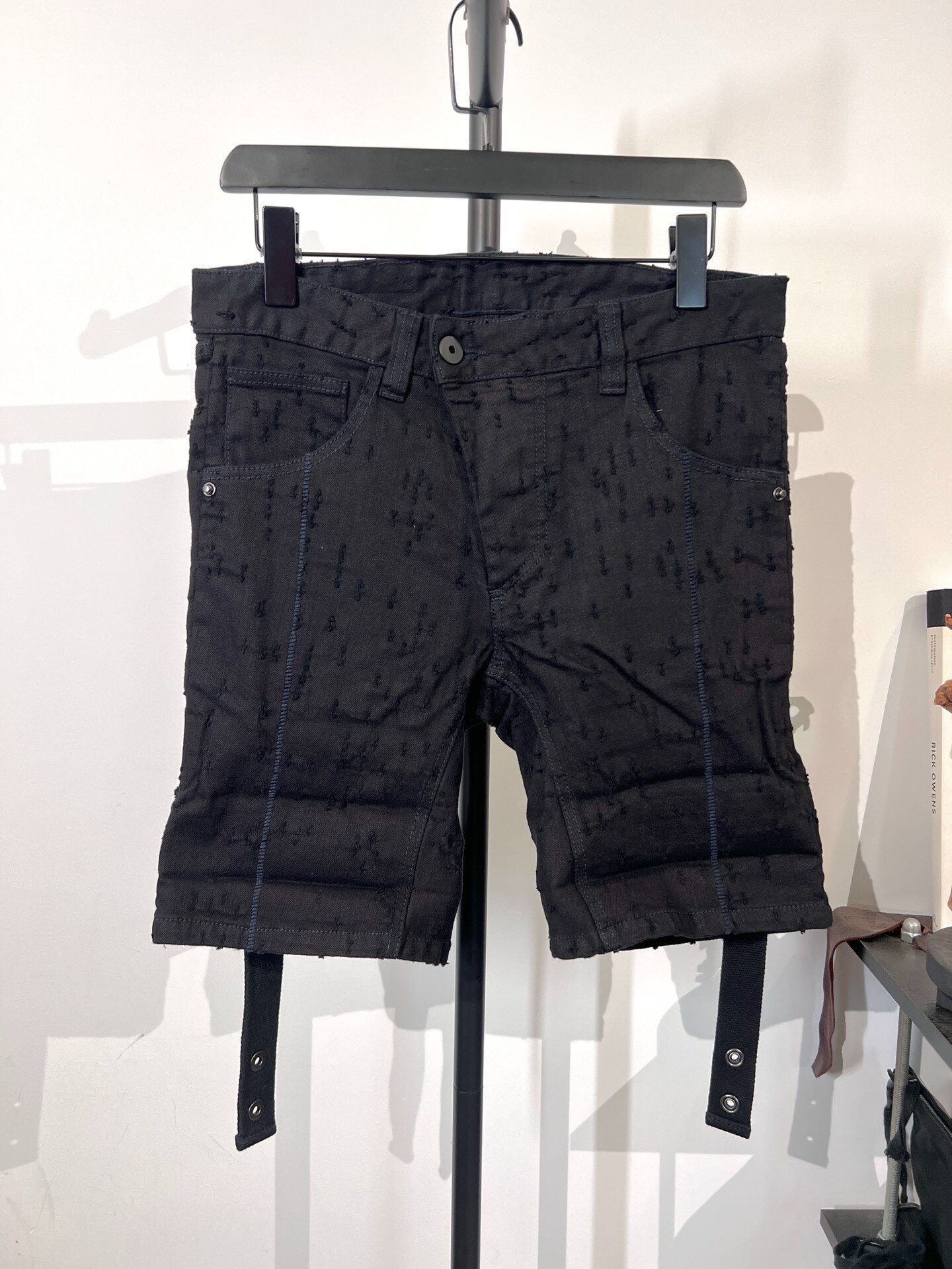 Boris Bidjan Saberi 11by bbs P1 Black Denim Shorts