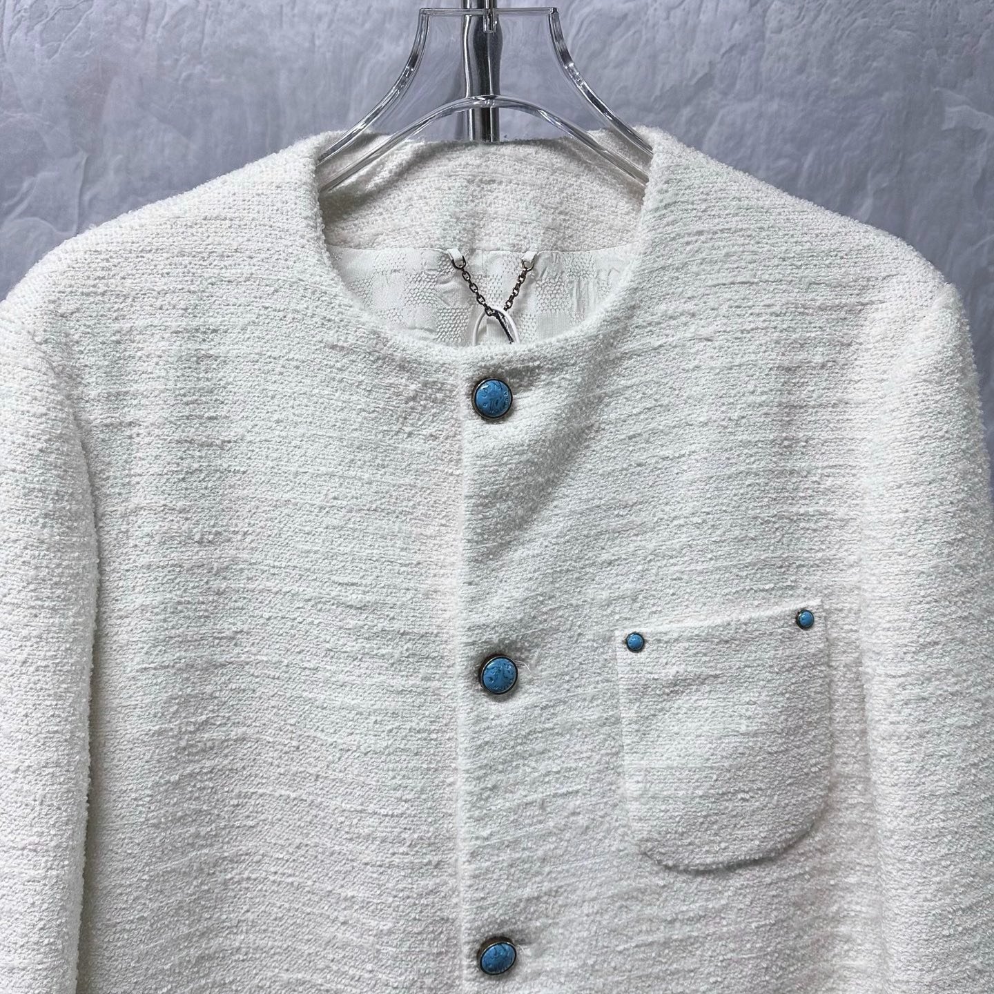 Louis Vuitton FW24 Collarless Coat — front