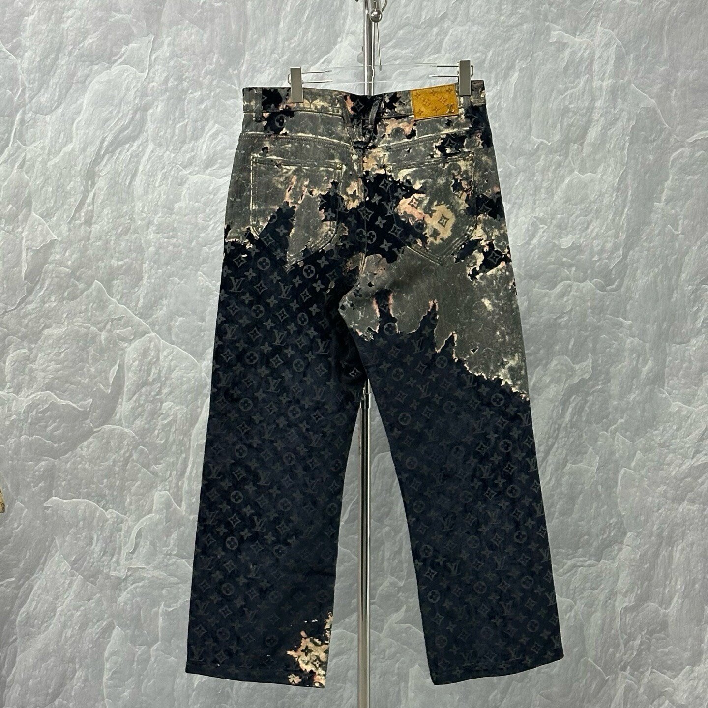 Louis Vuitton SS24 Fire Cloud Flocked Pants — back