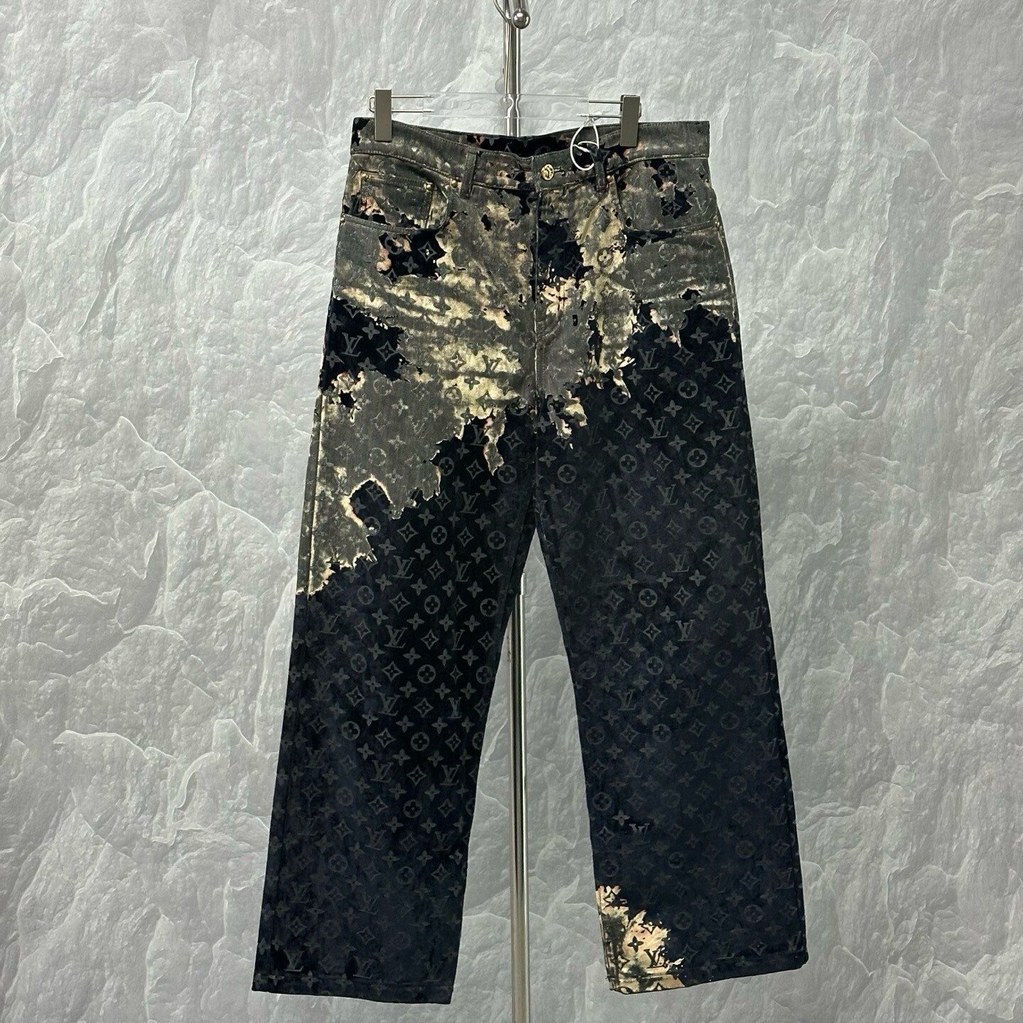 Louis Vuitton SS24 Fire Cloud Flocked Pants