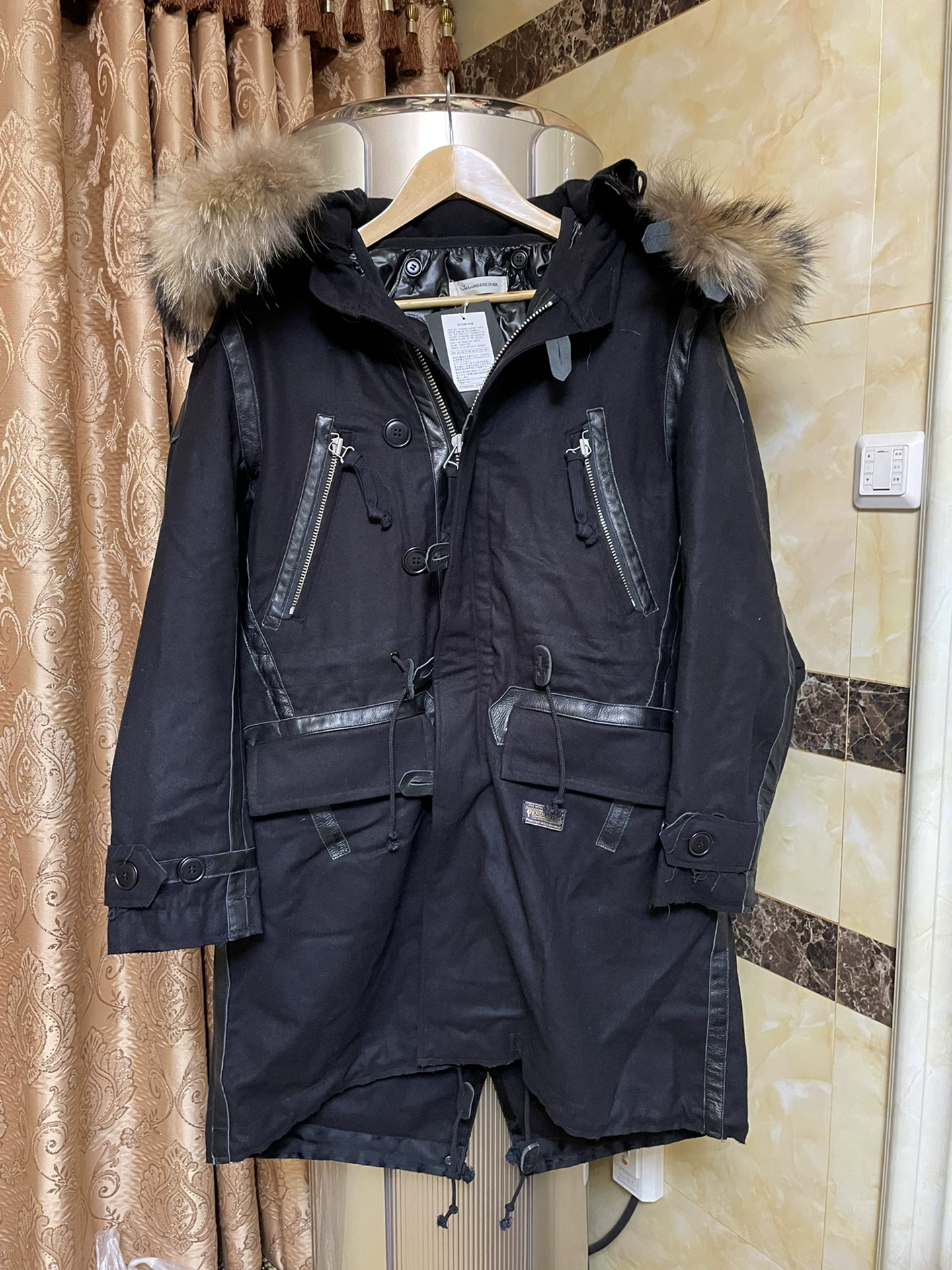 John UNDERCOVER Pendleton Detachable Liner Long Coat