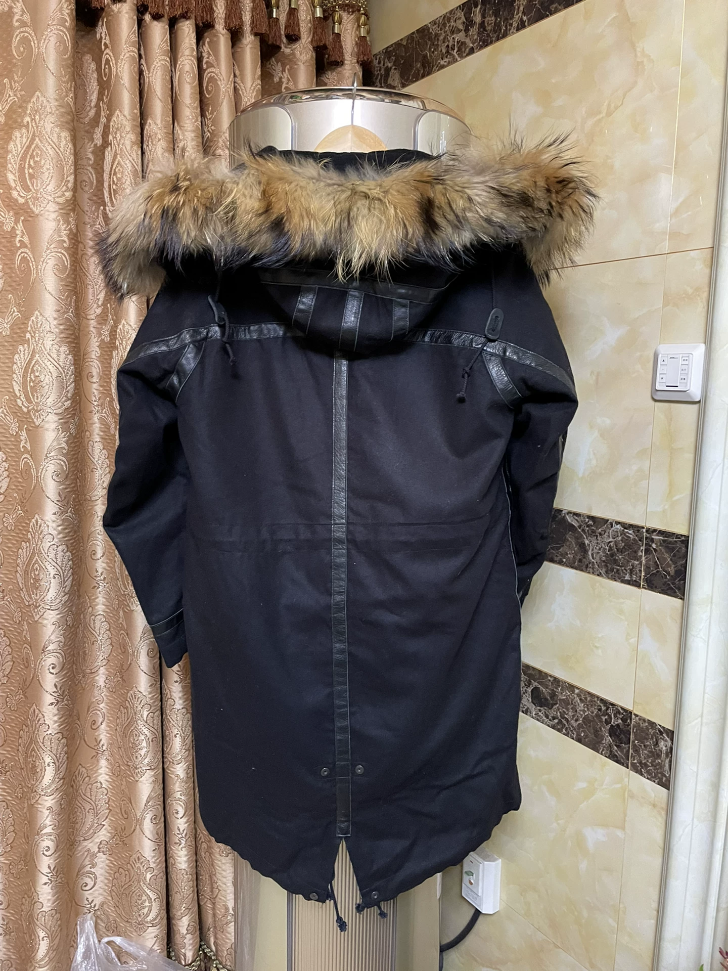John UNDERCOVER Pendleton Detachable Liner Long Coat — front