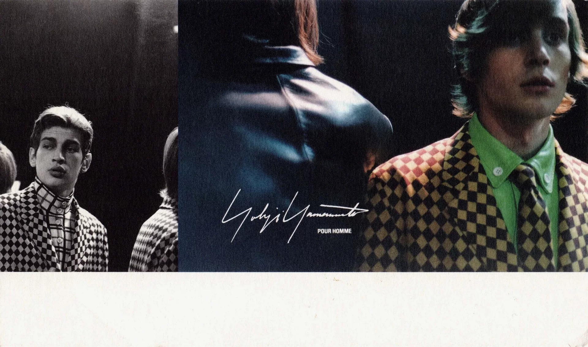 Yohji Yamamoto 1997AW Purple Argyle Leather Boots — back