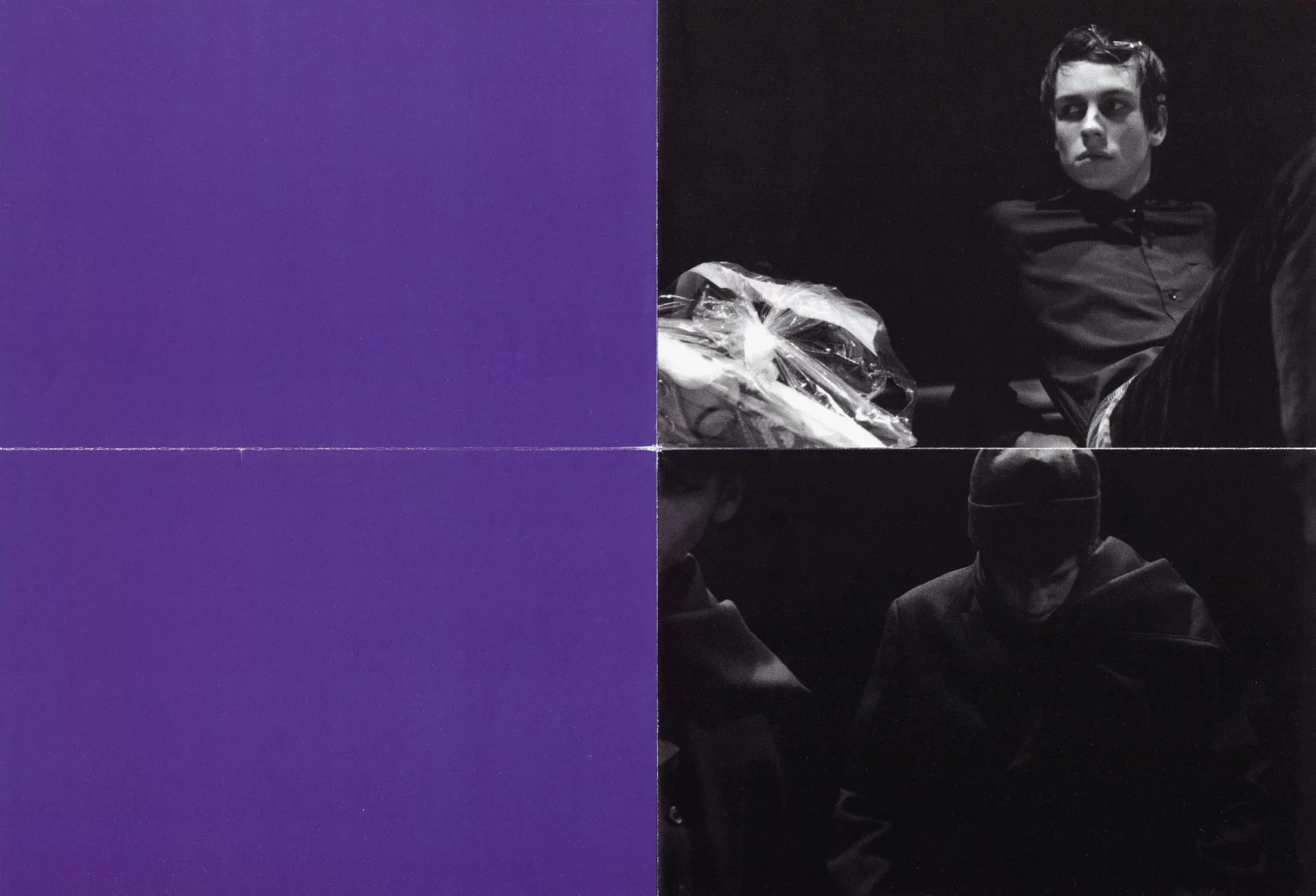 Yohji Yamamoto 1997AW Purple Argyle Leather Boots — front
