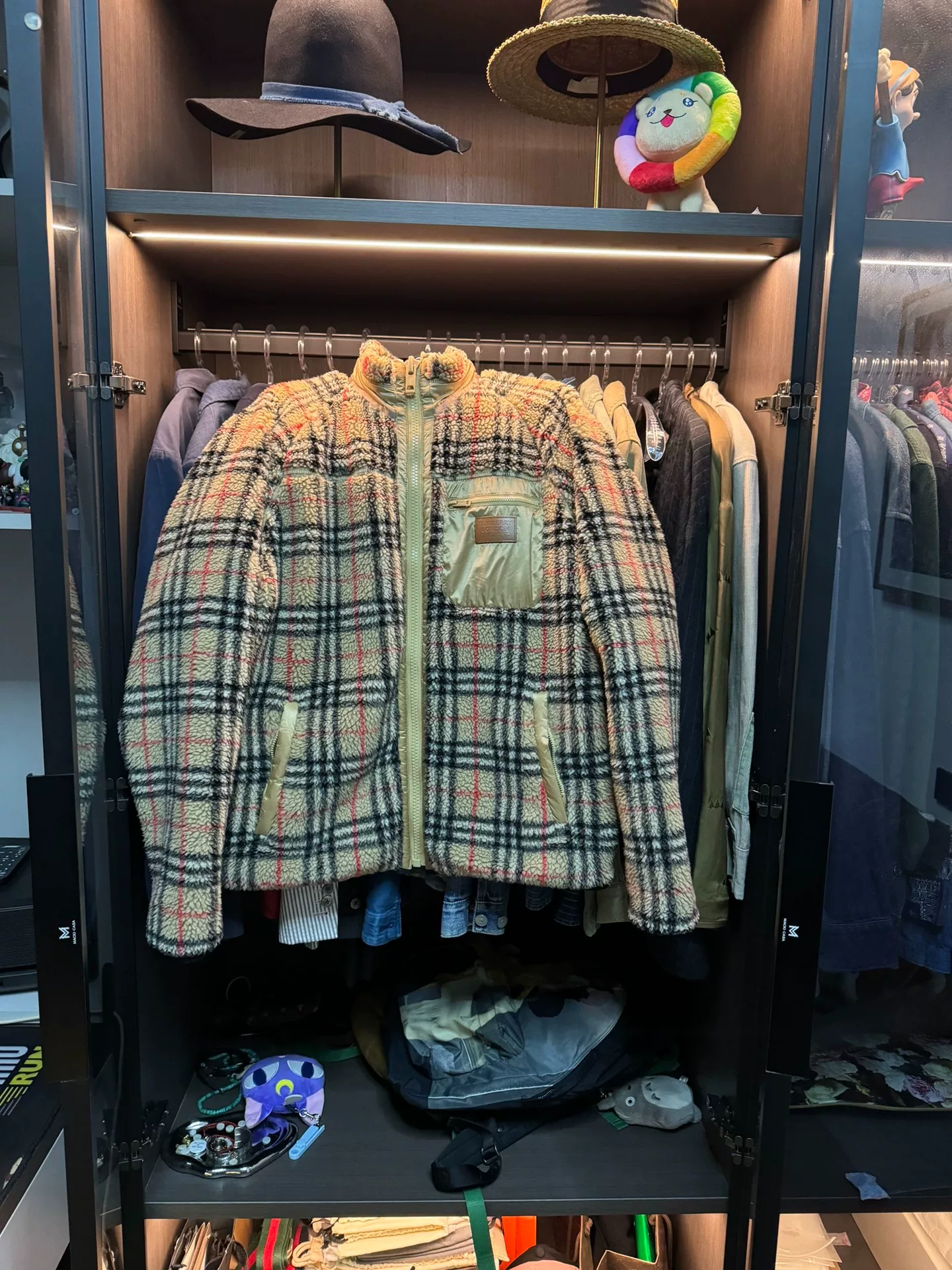 Burberry Plaid Lamb Wool Jacket