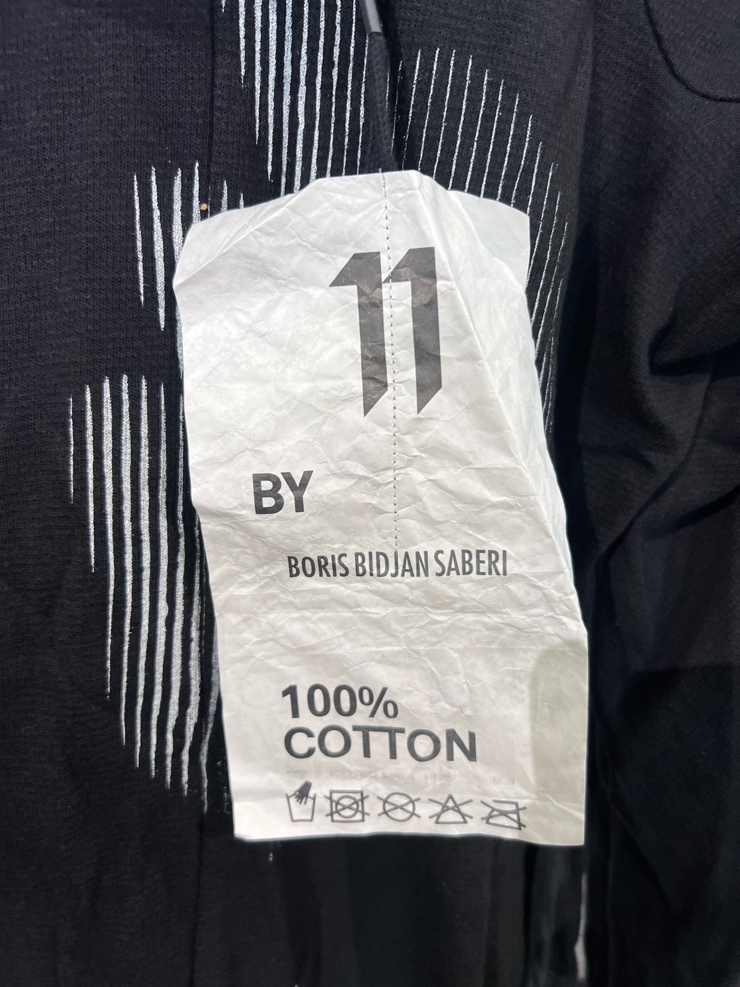 11 BY BORIS BIDJAN SABERI Z2F Hooded Jacket — label