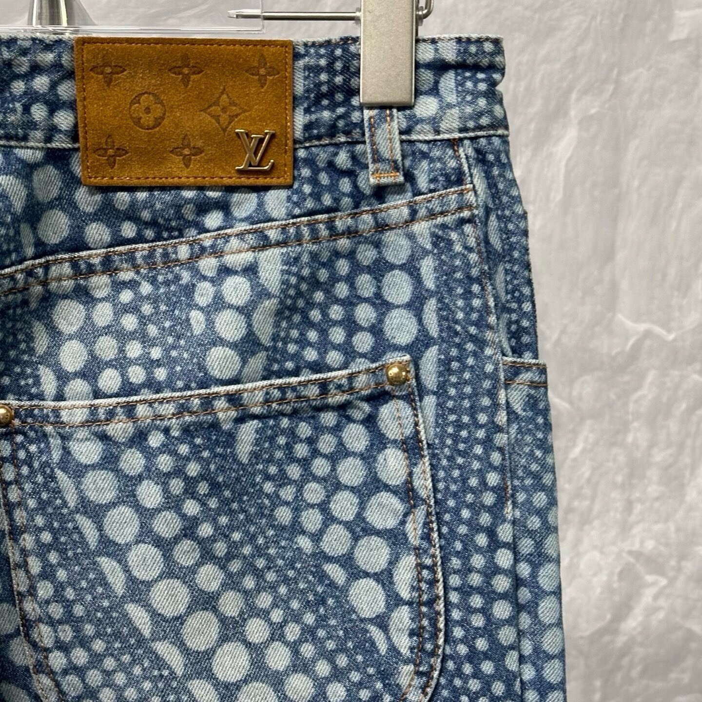 Louis Vuitton Yayoi Kusama Polka Dot Denim Pants — detail