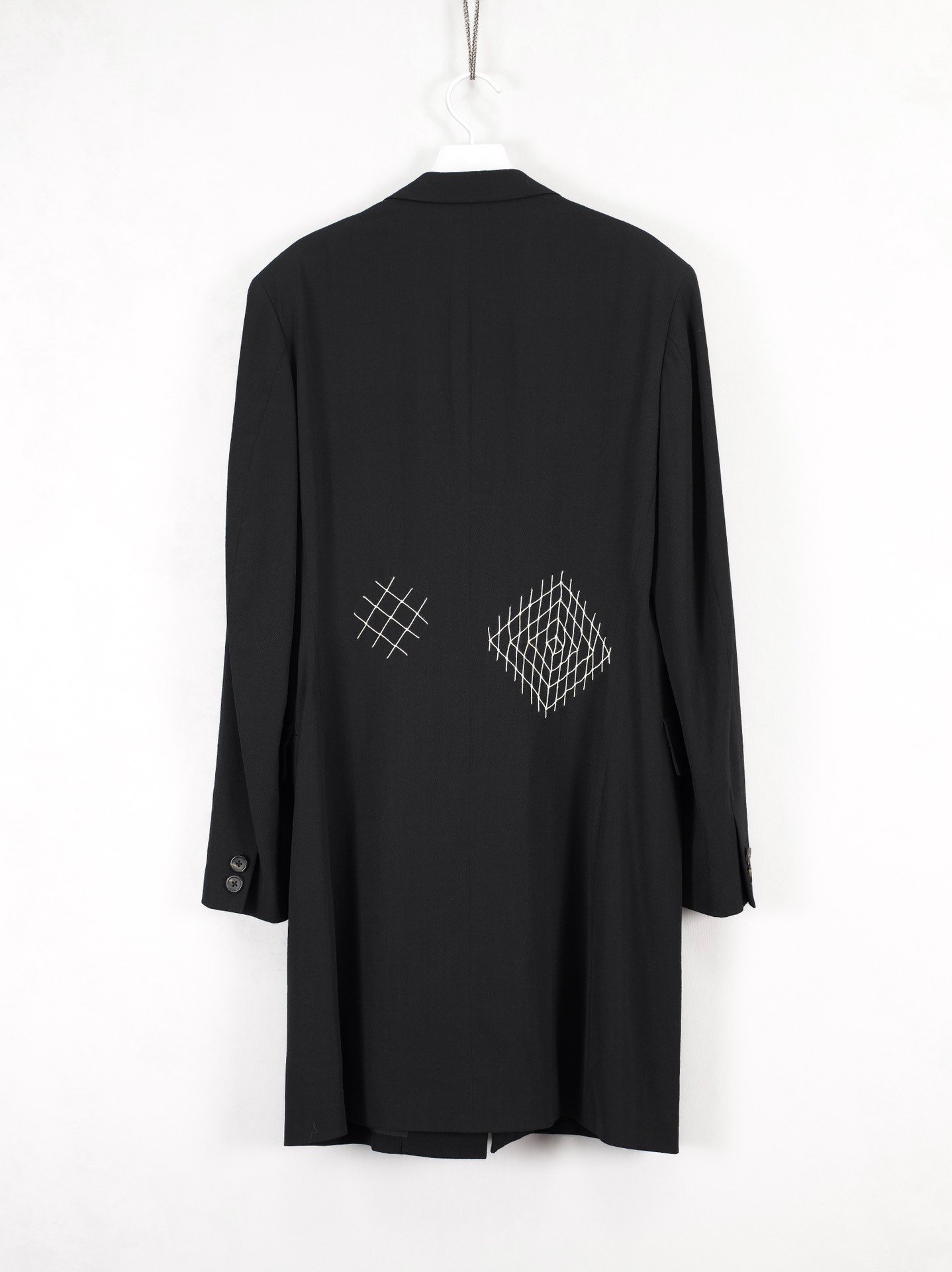 Yohji Yamamoto 95SS Geometric Sashiko Coat — detail