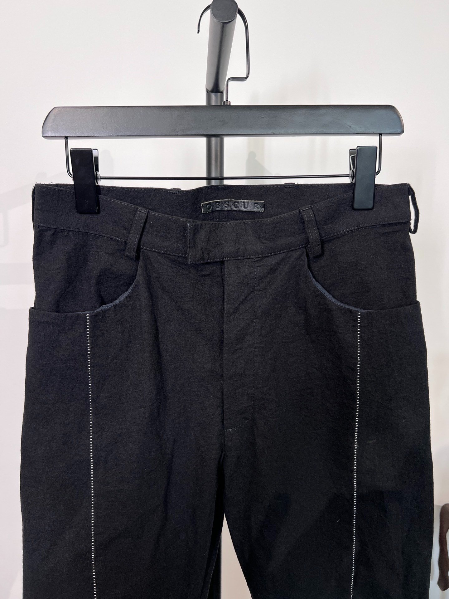 Obscur Avant-Garde Dark Straight-Leg Pants — back