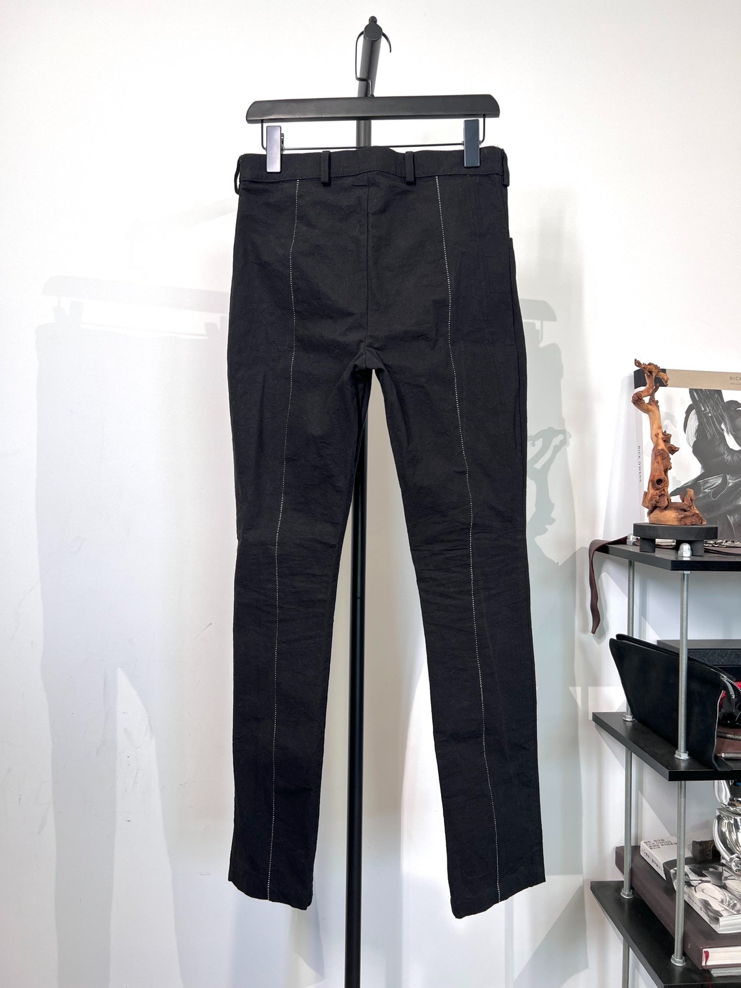 Obscur Avant-Garde Dark Straight-Leg Pants — front