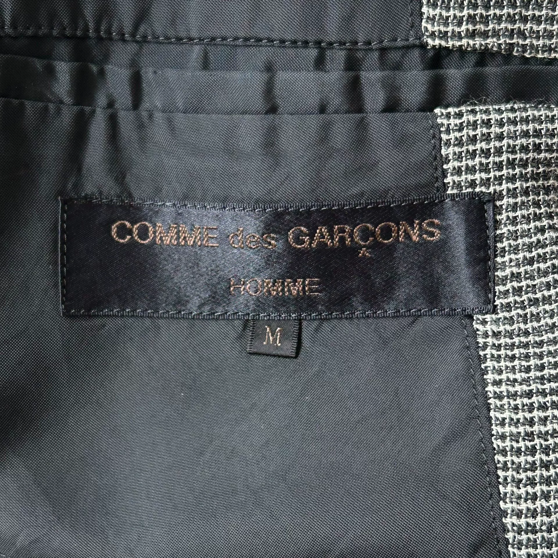 Comme des Garçons 99SS Waffle Gray Suit — label