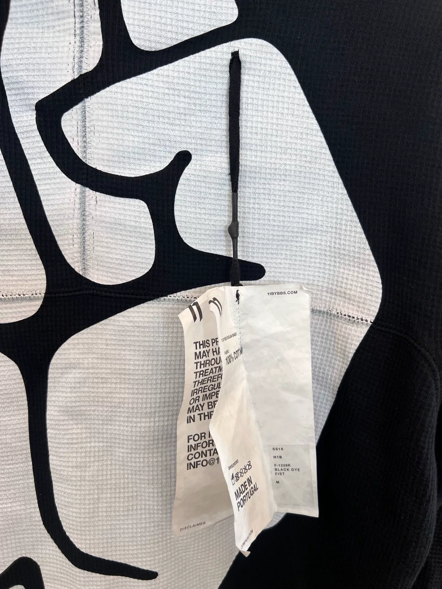 Boris Bidjan Saberi 11by BBS Fist Graphic Hoodie — back