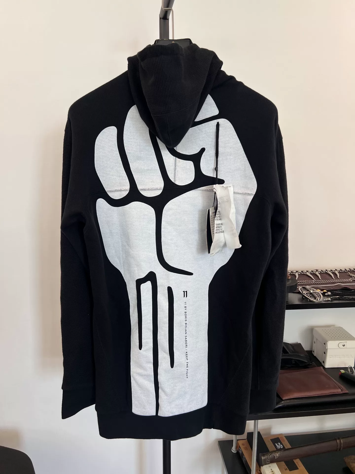 Boris Bidjan Saberi 11by BBS Fist Graphic Hoodie