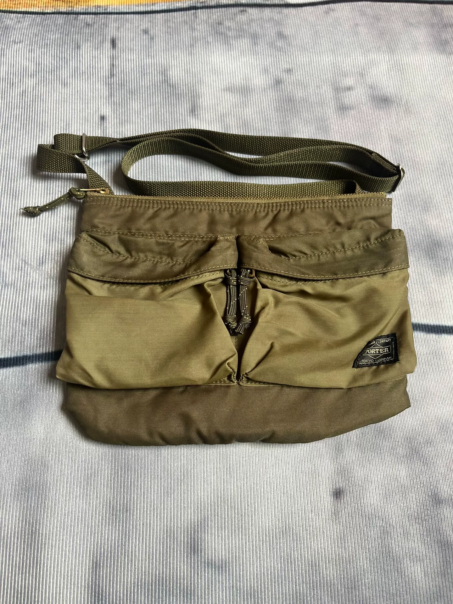 Porter Force Khaki Green Crossbody Bag