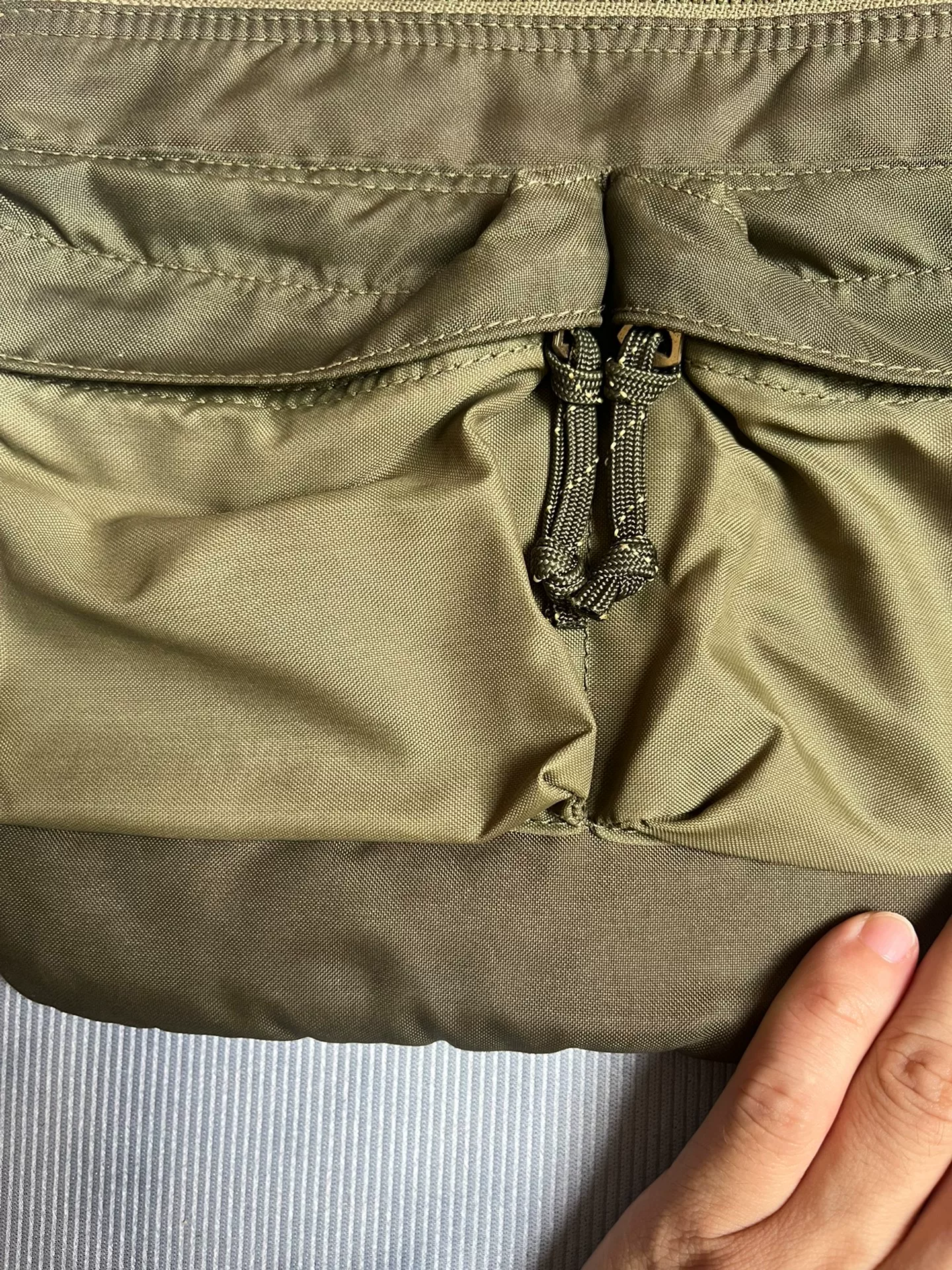 Porter Force Khaki Green Crossbody Bag — detail