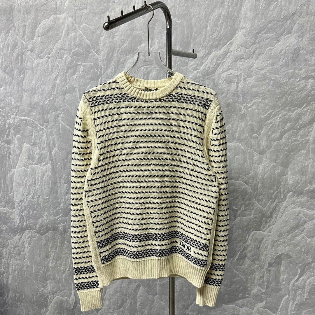 Dior Wheat Ear Knit Sweater